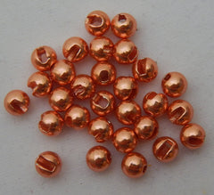 Beads Tungsten Slotted - Copper Orange